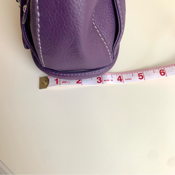 Maxx New York Signature Purple Pebbled Leather Handbag - Picture 14 of 14